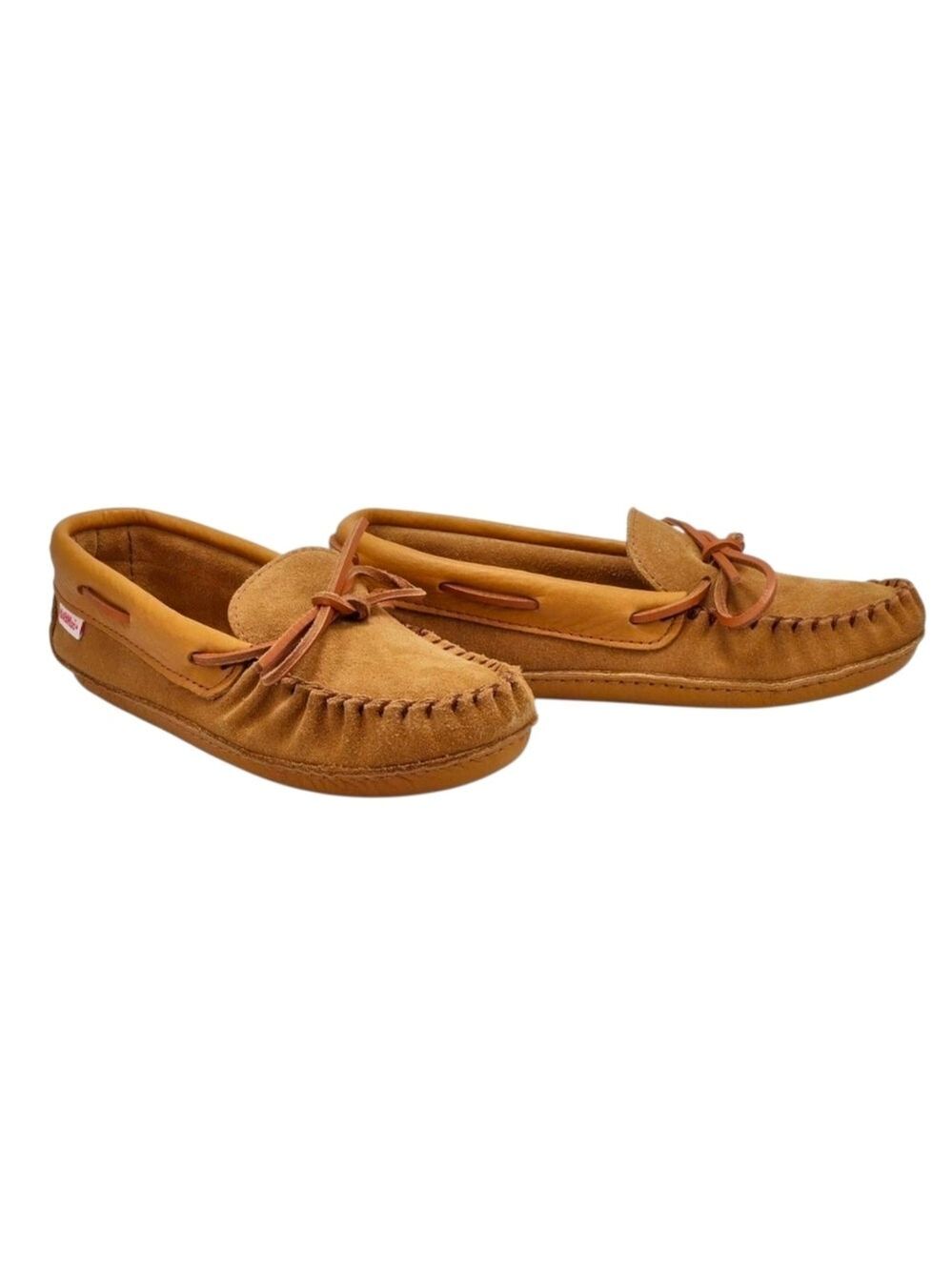 SoftMoc Suede Leather Moccasins Women’s Size 9 Slip-On Tan